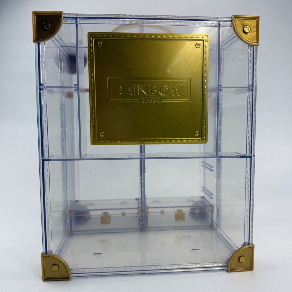 Rainbow High Deluxe Fashion Closet Clear‎ Acrylic Trunk with Clothes and Shoes